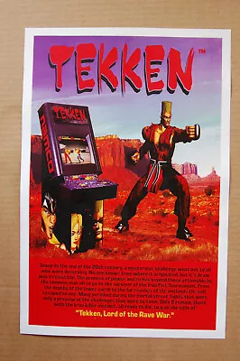 Tekken #1 Arcade Flyer Video Game Promotional Poster  • $4.50