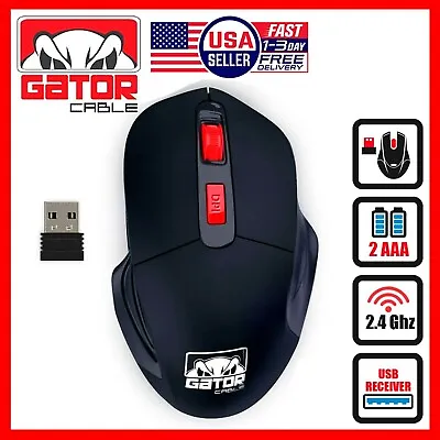 Wireless Optical Gaming Mouse 2.4GHz USB 3.0 Receiver For PC Laptop Computer • $8.99