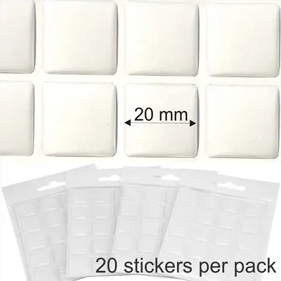 20mm 13/16  SQUARE Stickers Resin Clear Domes Epoxy Polyurethane Silicone Craft • $3.22