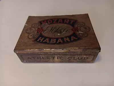 Vintage Mozart Habana ''athletic Club'' Cigar Tin Box • $23.03