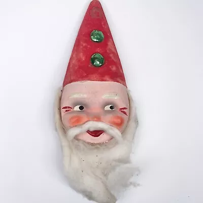 Vintage Antique Santa / Elf On A Stick Paper Mache Composition German * Read * • $58.30