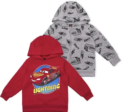 £24.71 • Buy New Disney Cars Boys’ 2 Pack Hoodie For Toddler And Little Kids, Red/Grey Size 6