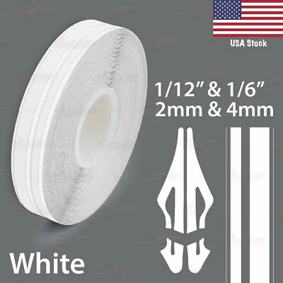 1/2  Roll Vinyl Pinstriping Pin Stripe Double Line Car Tape Decal Stickers 12mm • $9.95