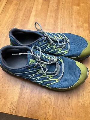 Merrell Bound Mens Sneakers Size 11 Sea Blue Lime Green • $15