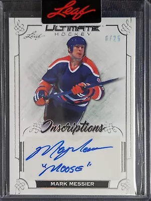 Mark Messier  Moose  INSCRIPTIONS Autograph Auto #ed 6/25! 2023 Leaf Ultimate! • $49.99