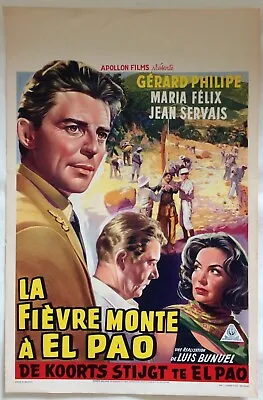 La Fievre Monte A El Pao Luis BuÑuel Gerard Phillipe Maria Felix Movie Poster • $180