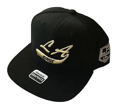 LA Kings Los Angeles NHL Ice Hockey Reebok Black Gold Thread Snapback Hat Cap • $23.13