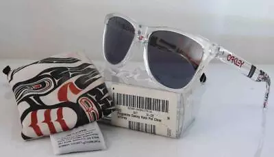 Oakley Sunglasses Danny Kass Frogskins 24-338 Clear Frame Grey Lenses New Last • $123.95