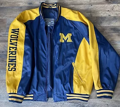 Steve And Barrys Michigan Wolverines Letterman Bomber Jacket Mens Size Large • $25