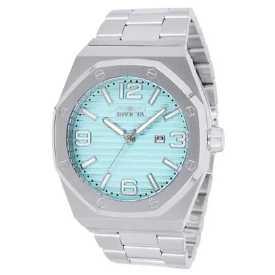 Invicta 48mm Men's HURACAN Torquoise Dial Quartz Stainless Steel Bracelet Watch • $84.99