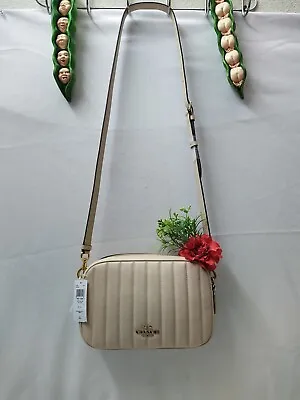 $285 • Buy Coach Jes Ivory Crossbody With Linear Quilting Leather C1569 - NWT $428