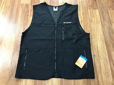 MENS L 🎣 New Columbia Sportswear Spring Canyon Wind Omni-Shade Interchange Vest • $42.99