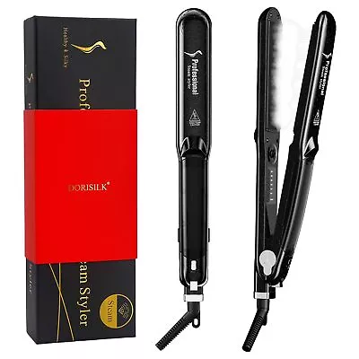 DORISILK Steam Straightener For Hair Professional Steam Flat Iron Salon Cera... • $53.32