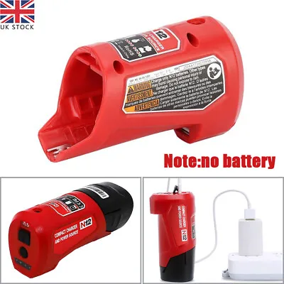 Charger USB DC 12V Adapter For Milwaukee M12 Heated Jacket Battery 48-59-1201 • £15.99