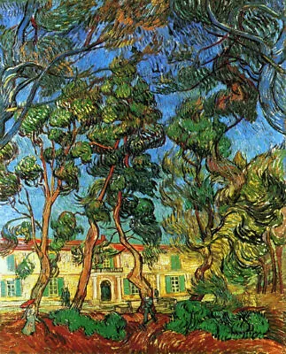 $79 • Buy The Grounds Of The Asylum Van Gogh Oil Painting Hand-painted Canvas Reproduction