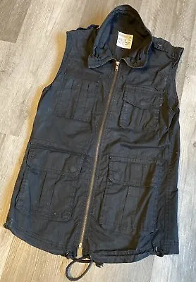 Kill City BARNEYS NEW YORK CO-OP Cargo Black Military Zip Vest Tactical RARE • $162.99