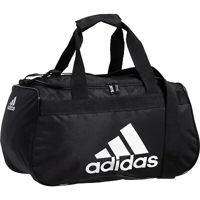 ADIDAS Defense 2 Medium Duffel Ventilated Gym Bag Outside Zip Pockets Black NWT • $39.98