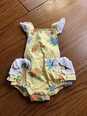 Vtg Goodlad Baby Girls 3 Months Flower Romper One Piece • $9