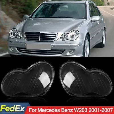 For Mercedes Benz W203 C230 C350 2001-2007 Headlight Headlamp Lens Cover Shell • $59.99