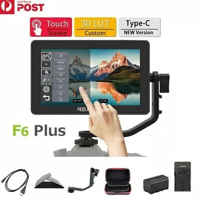 FEELWORLD F6 PLUS V2 5.5'' 4K 3D DSLR CAMERA MONITOR +Battery+ Charger +Case AU • $265.09