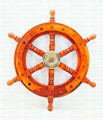 £35.77 • Buy 12  Wooden Ship Wheel Wall Décor Nautical Pirate Home Décor Boat Steering...