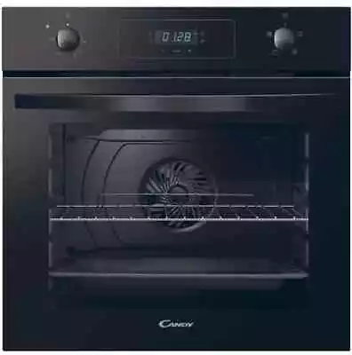 Candy FIDCN405 Built-in 65L Single Electric Oven & Grill - Black Glass Fascia • £189.99