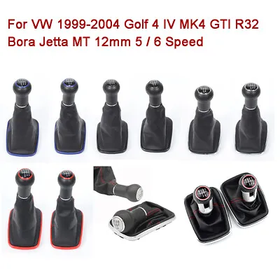 12mm Gear Shift Knob Gaiter Boot For VW Golf 4 MK4 Bora Jetta GTI R32 2000-04 • $30