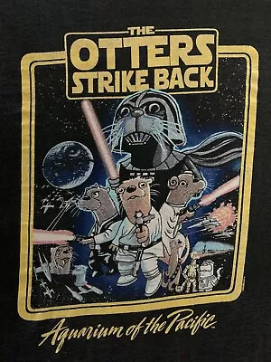 $9.99 • Buy Otters Star Wars Parody T Shirt Black Medium The Empire Strikes Back Otter Funny