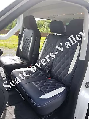 VW Transporter T5 (2003-2015) Front Single & Double (1+2) Leatherette Seat Cover • $143.12