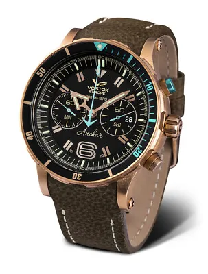 Vostok-Europe Anchar Bronze Diver Chronograph Watch 6S21/510O585 • $709