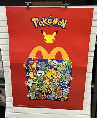 Mcdonalds 2021 Pokemon 25th Anniversary Poster Rare Collectible 35x26  • $74.99