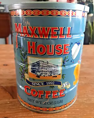 Vintage Maxwell House 80th Anniversary 2 Lb Coffee Can W/ Lid Advertising • $9.99