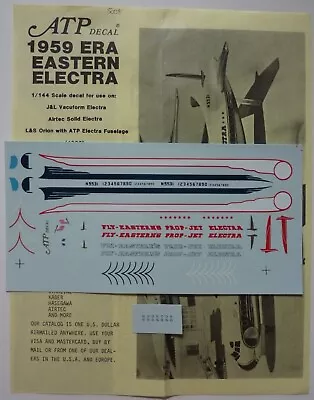 Atp Decal 1/144 1959 Era Eastern Lockheed Electra • £6.99