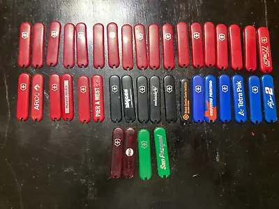 Lot Of 20 Victorinox 58mm Swiss Army Knife Handles - Most With Ads • $19.99