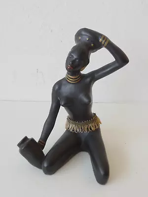 Ceramic Figure African Woman With Bowl Woman Nude Cortendorf Gmundner Erotic Italy • £48.31