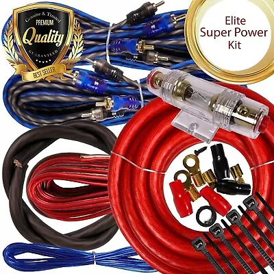 Complete 4 Channels 2500W 4 Gauge Amplifier Installation Wiring Kit Amp PK1 Red • $38.99