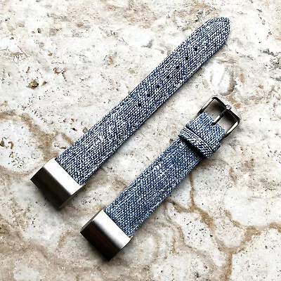 $55.77 • Buy JLB-CH2 Soft Leather Jeans Band Strap With Adapters For Fitbit Charge 2