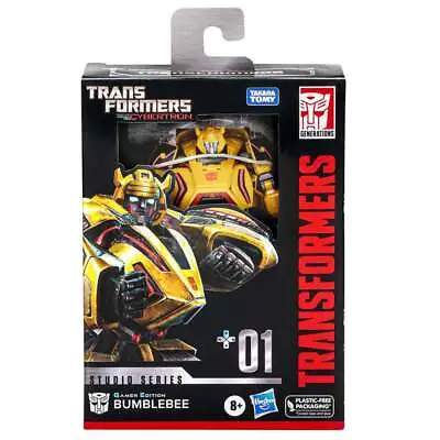 Transformers Studio Series Deluxe 01 Gamer Edition Bumblebee Figure • $38.95