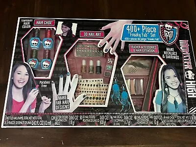 400 Piece MONSTER HIGH FREAKY FAB SET~Nail Art*Hair Feathers Accessories*Jewelry • $40