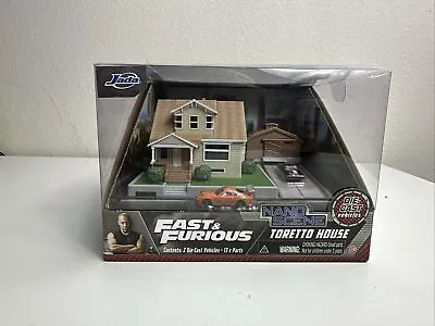 Jada Fast & Furious Nano: Toretto House Diorama Set With 2 Cars & Accessories  • $15.95