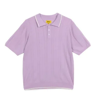 Golf Wang 100% Authentic Polo Stretch Knit Lavender Sz Medium • $223.32