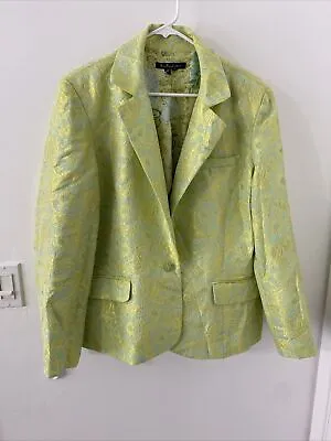 Eci New York Ladies Yellow/Lime Blazer Size 16 • $19.99