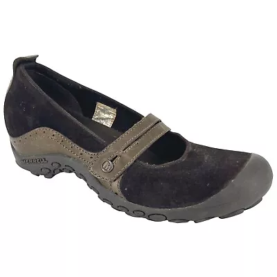 Women's Merrell Plaza Bandeau Brown Leather Suede Clogs Shoes Size 9.5M • $39.99