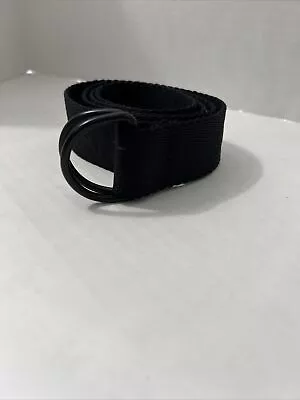 Calvin Klein Jeans All Black Web Belt Logo Excellent Condition 43” Long • $11.04