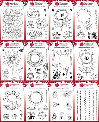 £7.50 • Buy Woodware Clear Stamps - Petal Doodles By Francoise Read - Creative Expression
