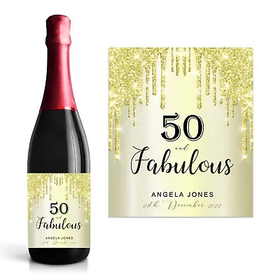 £3.25 • Buy Personalised Wine Champagne Prosecco Bottle Label Womens Birthday Age Gift