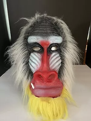 Baboon Mask Primate Monkey Ape Zoo Jungle Rafiki Costume Theater Adult Latex  • $25