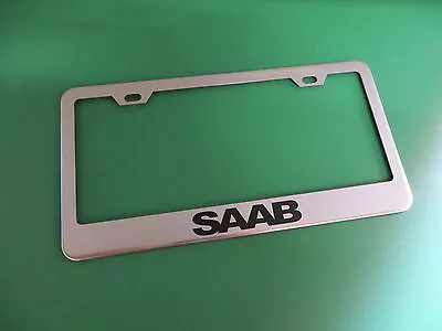 (1pc)  SAAB   Stainless Steel License Plate Frame • $12.50
