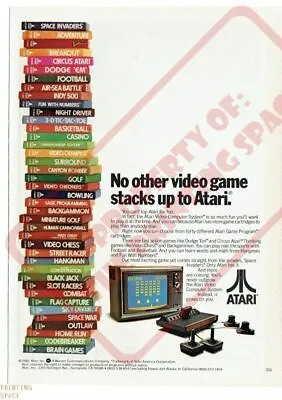 ATARI Wall Poster Vintage Retro Promo Video Game 011 - POSTER 20x30 • $18.99