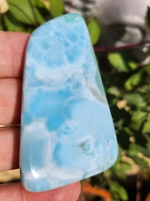 Larimar Dolphin Polished Slab Gemstone Dominican Republic Genuine 64g AAA • £165